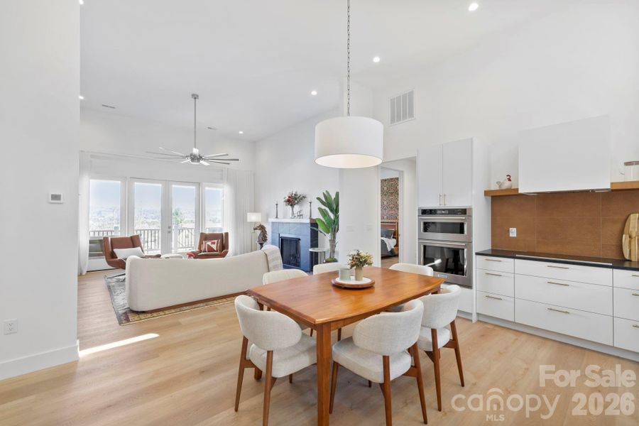 kitchen looking into living room