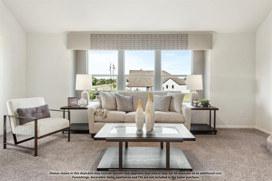 Furnished interior view inside a new home in Mockingbird Hills, Joshua (Image 29). Furnished interior view inside a new home in Mockingbird Hills, Joshua (Image 29).