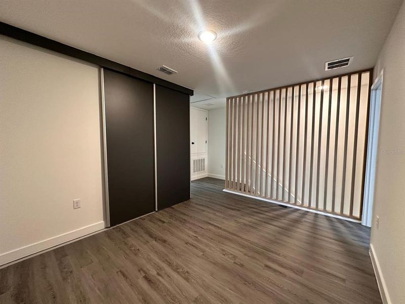 Loft with laundry closet (upstairs)