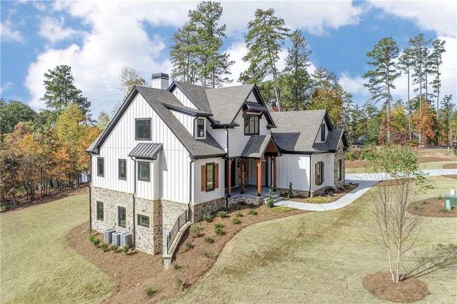 Front exterior of a new home in , Gainesville, GA, highlighting curb appeal (Image 30).