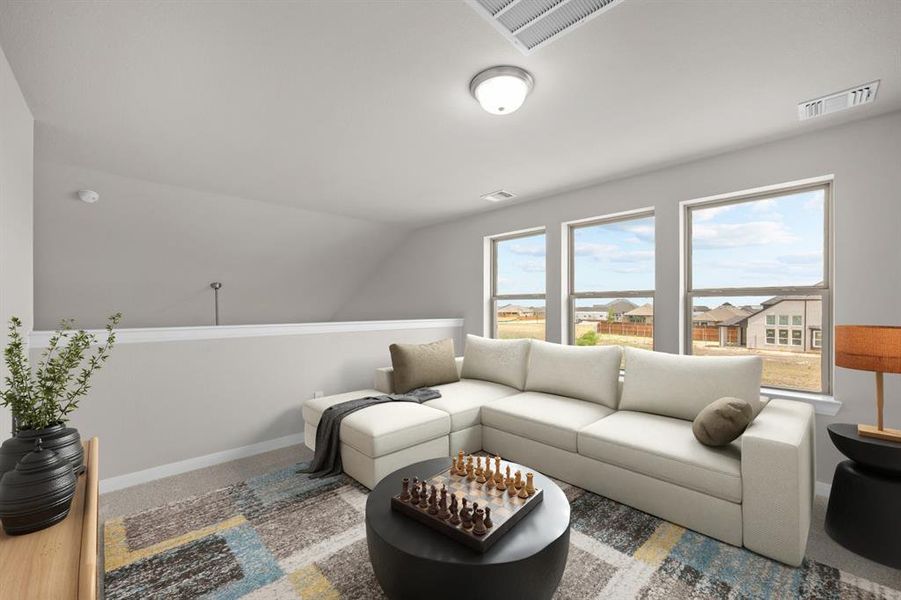 Furnished interior view inside a new home in Creekshaw – Gardens, Royse City (Image 9). Furnished interior view inside a new home in Creekshaw – Gardens, Royse City (Image 9).