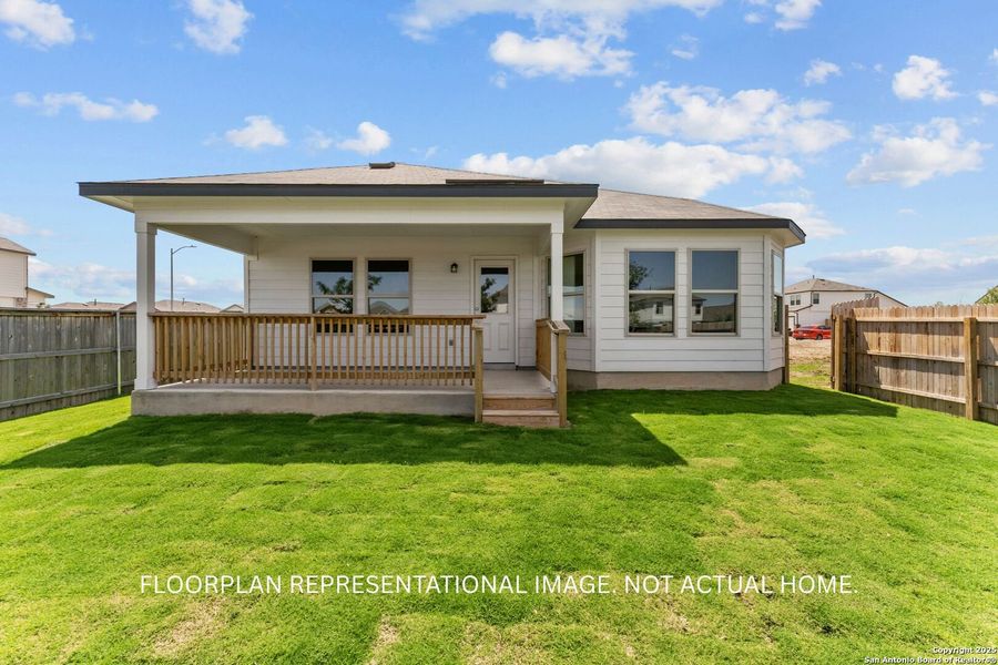 Front exterior of a new home in Greenspoint Heights, Seguin, TX, highlighting curb appeal (Image 1).