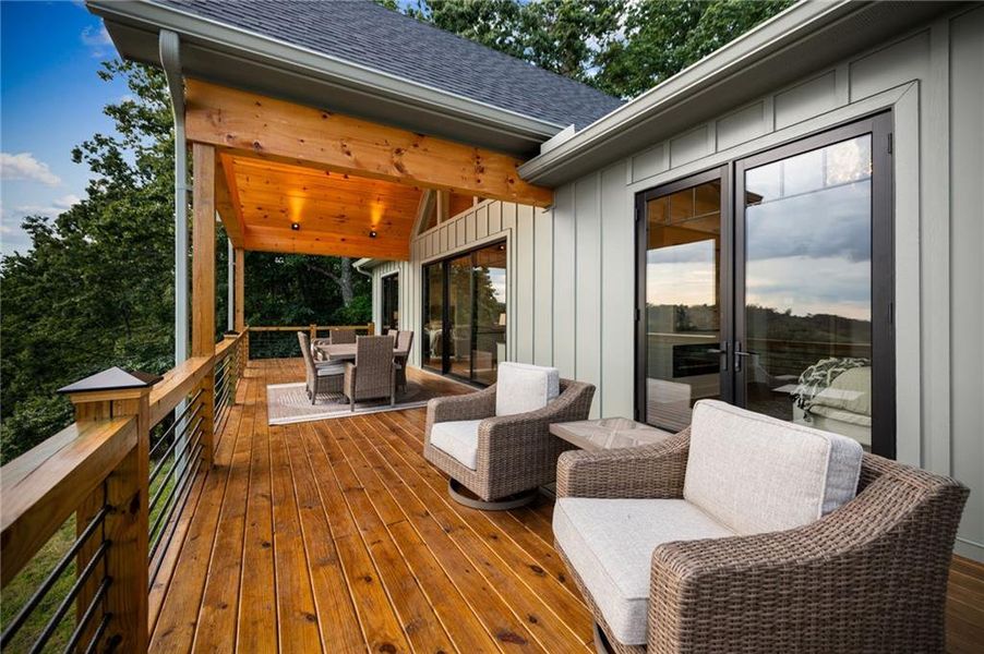 Exterior details and patio area of a home in , Morganton (Image 26).