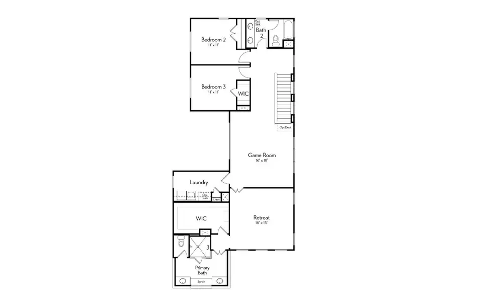 2D floor plan layout for the Carroll by Autograph Homes in Indigo, Richmond, TX (Image 4). 2D floor plan layout for the Carroll by Autograph Homes in Indigo, Richmond, TX (Image 4).
