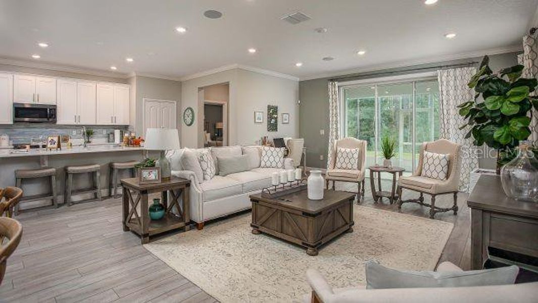 Furnished interior view inside a new home in Oakstone Farms, Leesburg (Image 10).