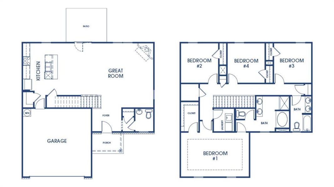 2D floor plan layout of this home in Poplar Preserve, Newnan, GA (Image 2). 2D floor plan layout of this home in Poplar Preserve, Newnan, GA (Image 2).