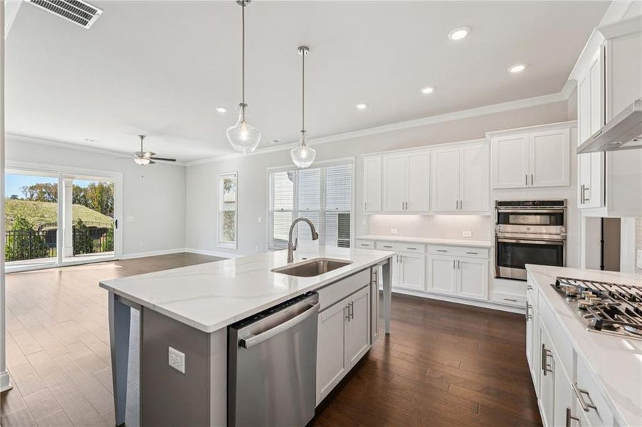 Furnished interior view inside a new home in Palisades Single Family, Cumming (Image 12).