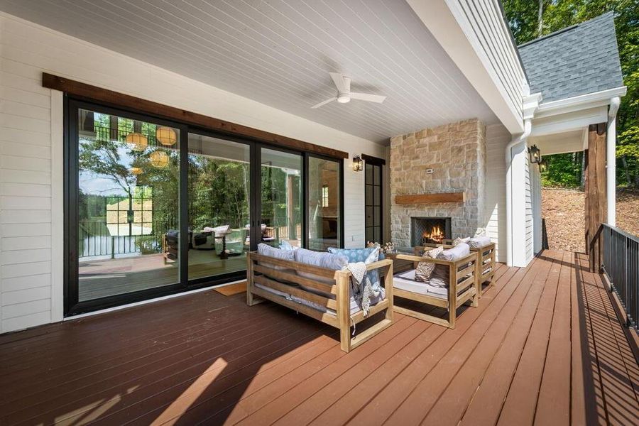 Exterior details and patio area of a home in , Ellijay (Image 4).
