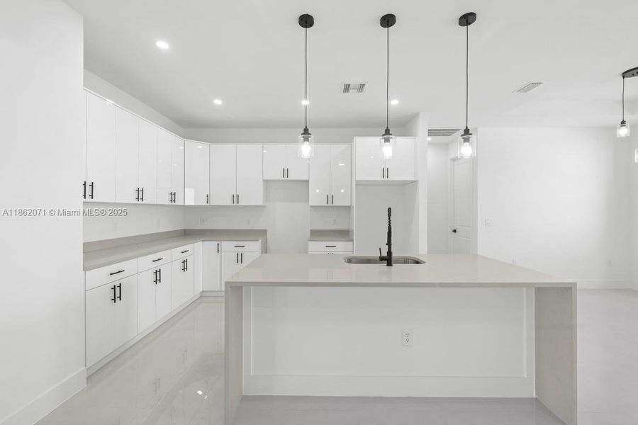 ACTUAL KITCHEN SPACE WITH ISLAND