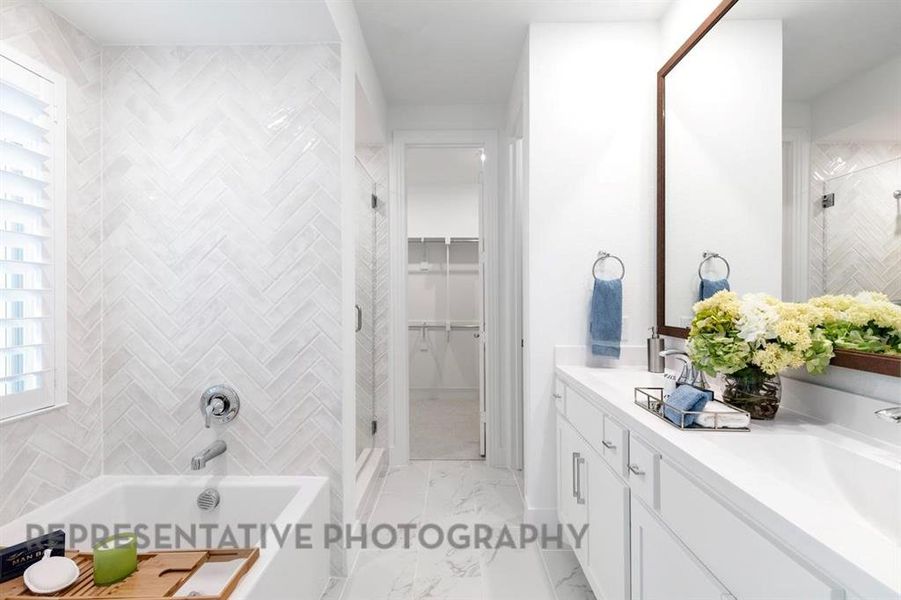 Furnished interior view inside a new home in Mosaic: 40ft. lots, Celina (Image 7).