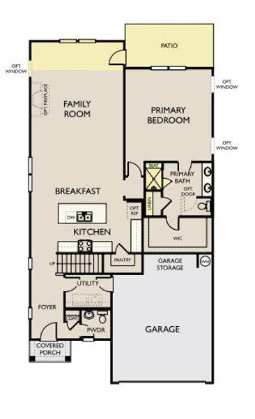 2D floor plan layout of this home in Watson Hill, Summerville, SC (Image 3).
