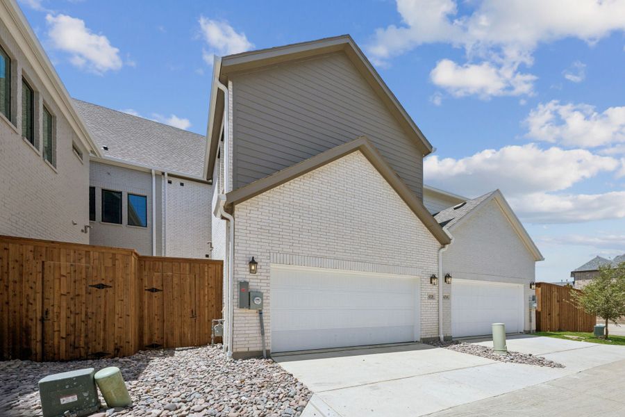 Representative exterior details of a home built from the Washington by Centre Living Homes in Newman Village Townhomes, Frisco (Image 20).