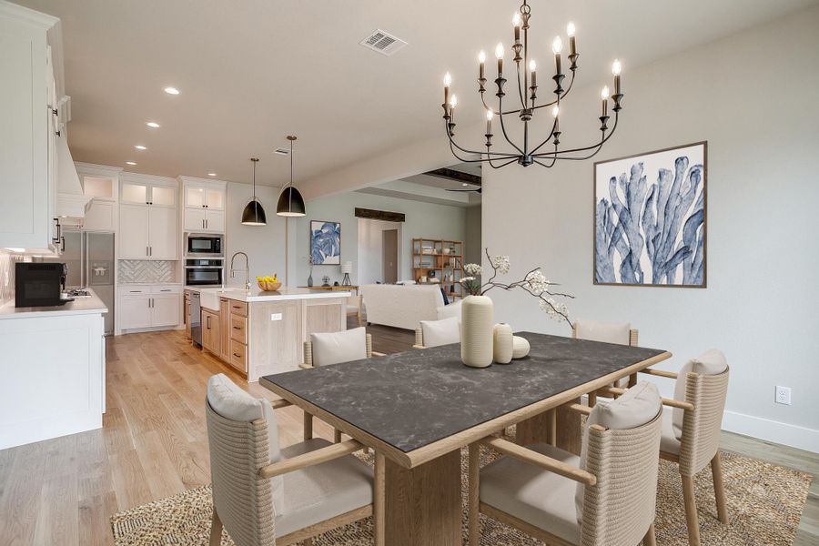 Representative furnished interior of a home built from the The Beaumont by Kenmark Homes in Aledo Heights - Aledo ISD, Aledo (Image 5).