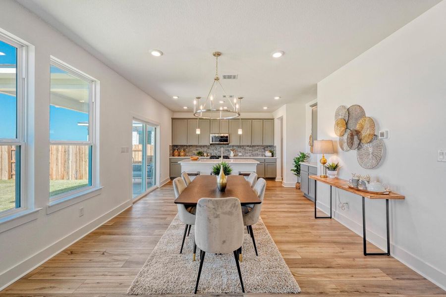 Furnished interior view inside a new home in Freedom at Anthem, Kyle (Image 6).