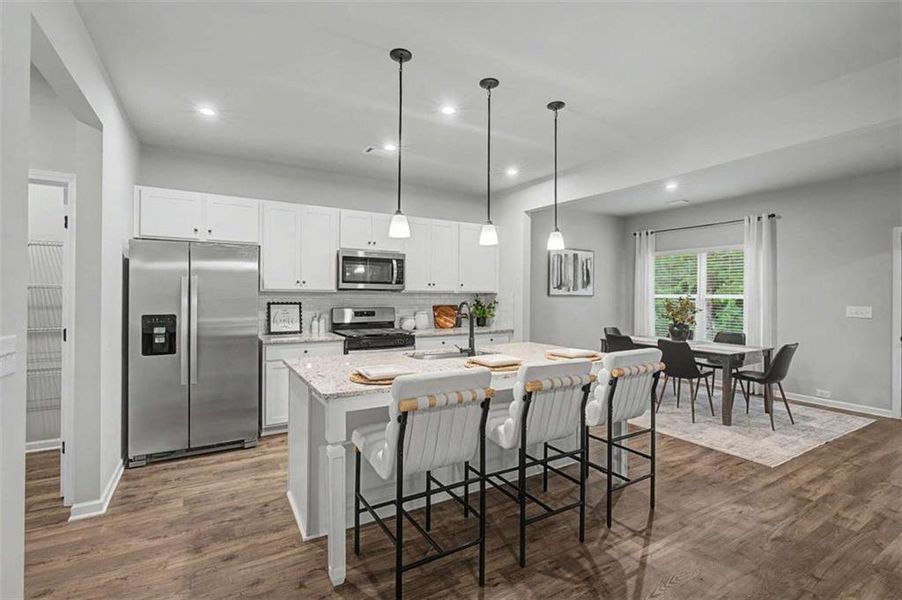 Furnished interior view inside a new home in The Reserve at Chapel Hill Phase II, Douglasville (Image 7). Furnished interior view inside a new home in The Reserve at Chapel Hill Phase II, Douglasville (Image 7).
