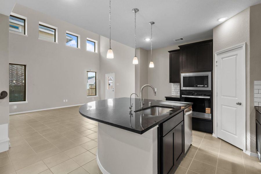 Furnished interior view inside a new home in The Trails 40', New Caney (Image 12).