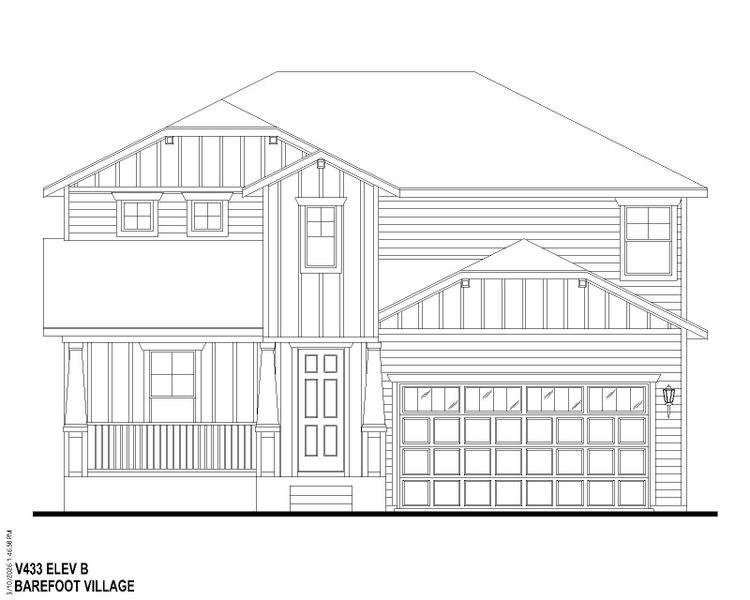 Plan V433 BV Elevation B Plan V433 BV Elevation B