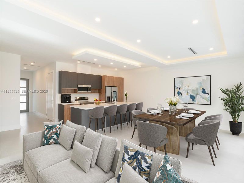 Furnished interior view inside a new home in , Fort Lauderdale (Image 9).