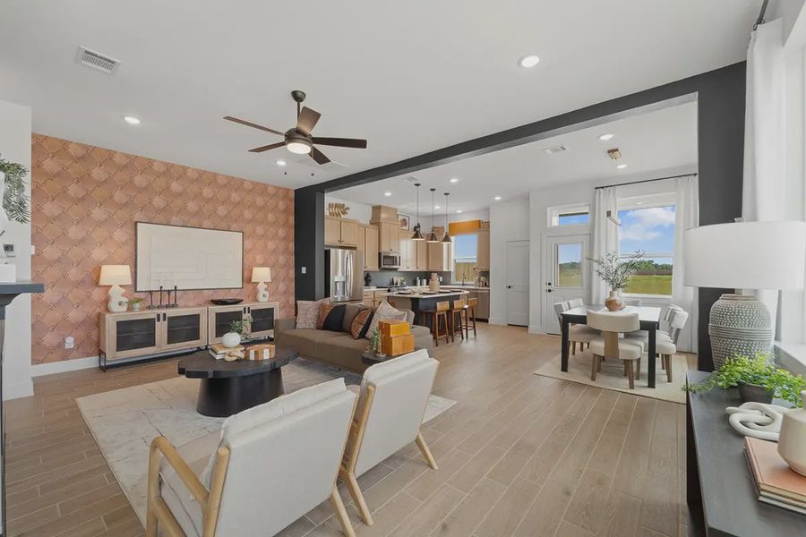 Furnished interior view inside a new home in Sienna Chateau, Sienna Plantation (Image 10).
