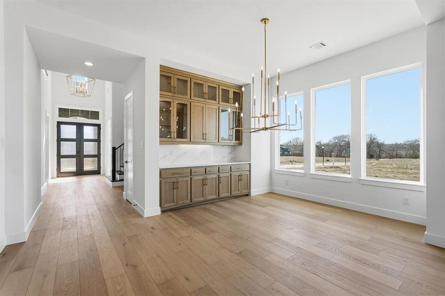 Furnished interior view inside a new home in Mustang Lakes, Celina (Image 10). Furnished interior view inside a new home in Mustang Lakes, Celina (Image 10).