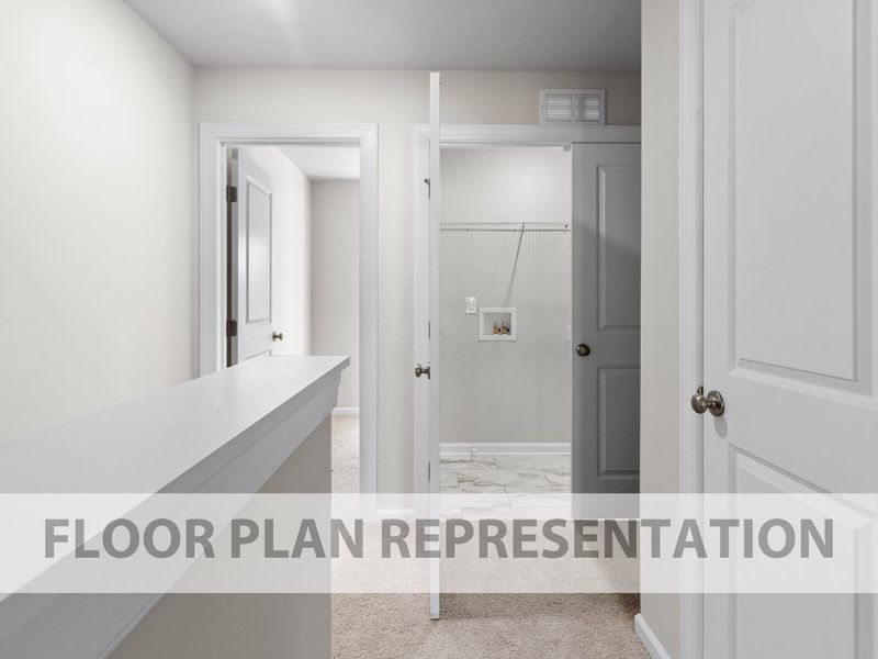 Athens Plan Hallway and Laundry | Ivey Homes