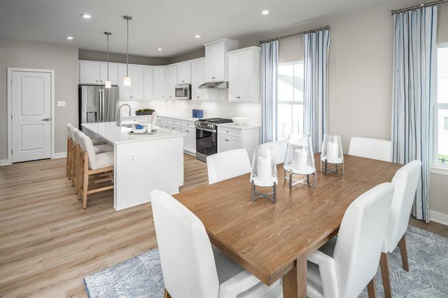 Representative furnished interior of a home built from the Cumberland by Ryan Homes in Arborvale, Fayetteville (Image 4).