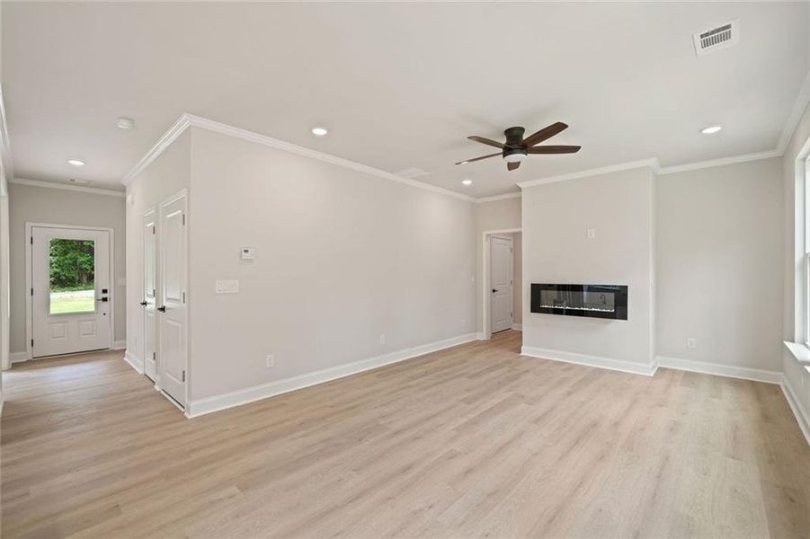 Spacious, unfurnished interior of a new home in , White (Image 32). Spacious, unfurnished interior of a new home in , White (Image 32).