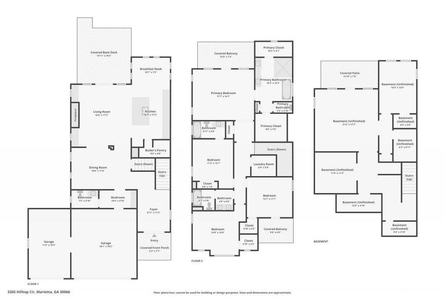 2D floor plan layout of this home in , Marietta, GA (Image 36).