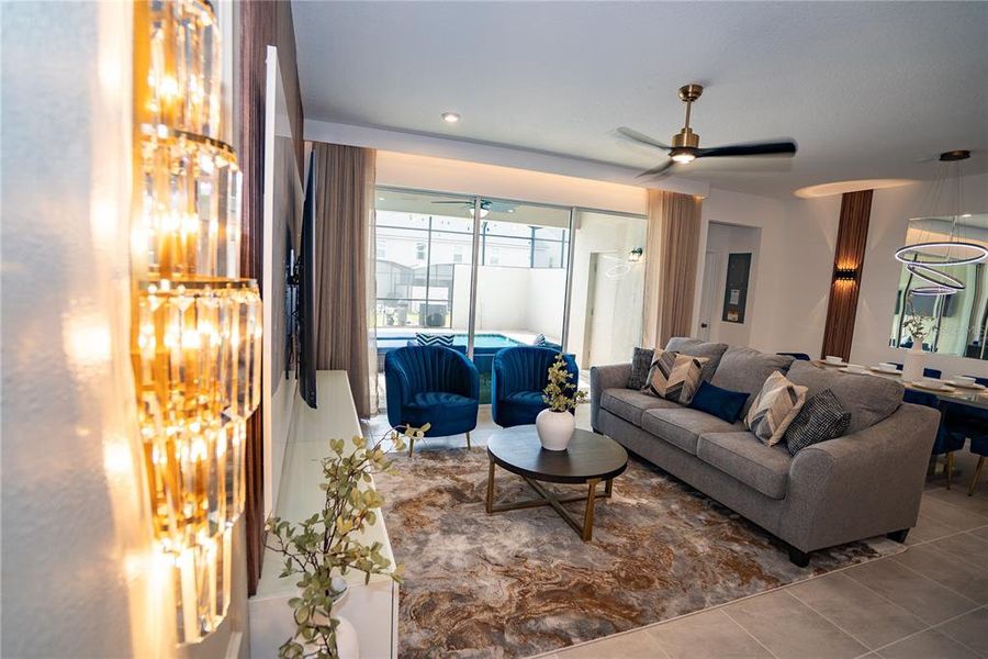 Furnished interior view inside a new home in Solara Resort, Kissimmee (Image 39).