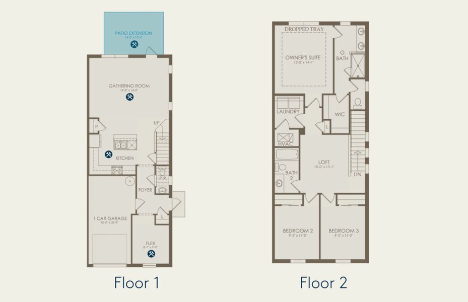 2D floor plan layout of this home in Everton, Lantana, FL (Image 4).