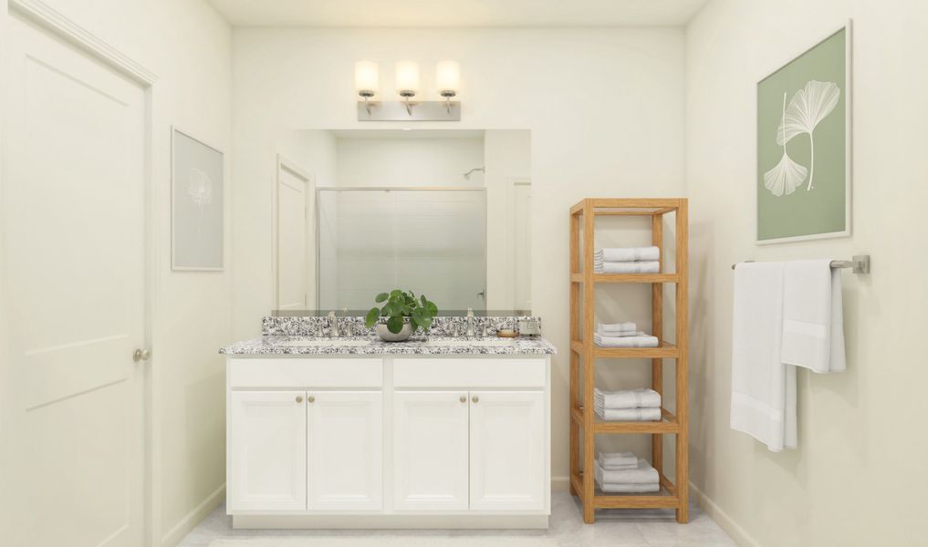 Primary bath with double sinks