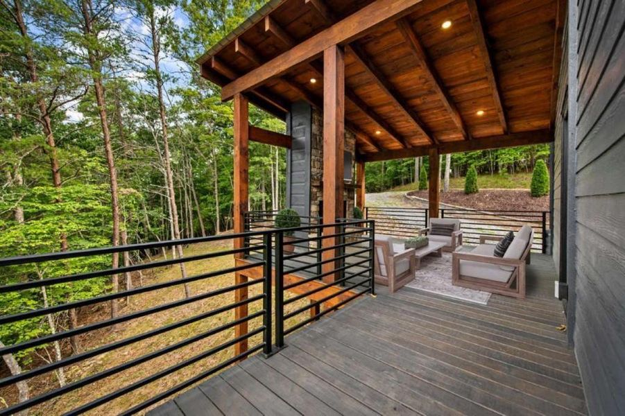 Exterior details and patio area of a home in , Mineral Bluff (Image 4). Exterior details and patio area of a home in , Mineral Bluff (Image 4).