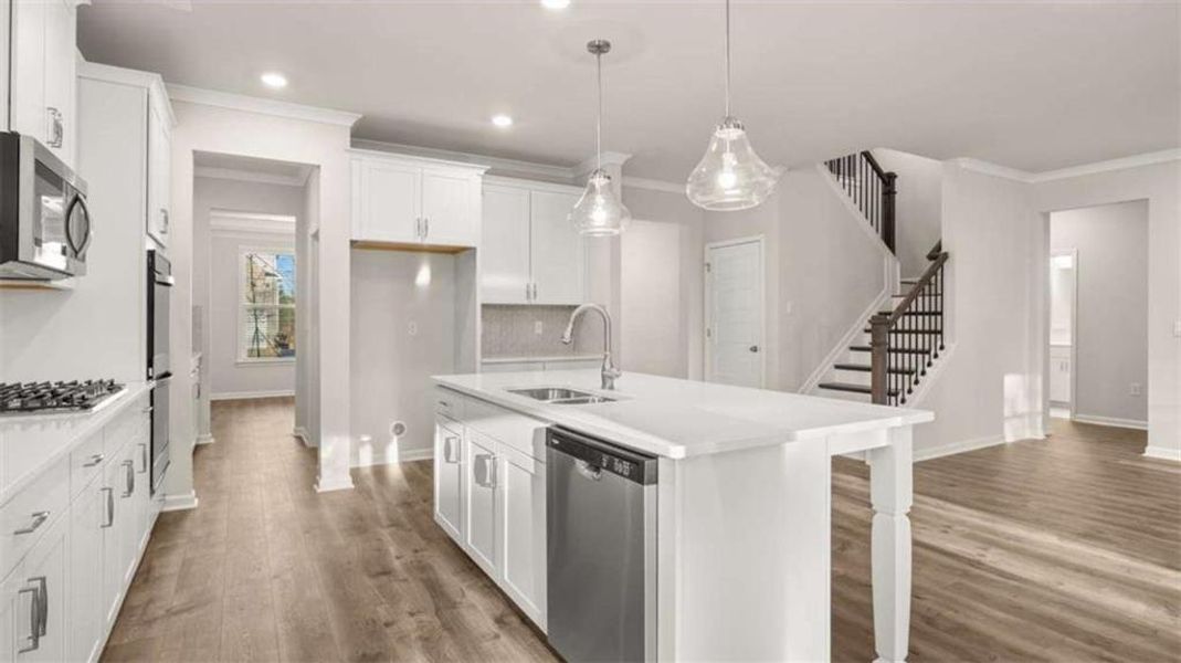 Furnished interior view inside a new home in Water Oak Estates, Lawrenceville (Image 6).