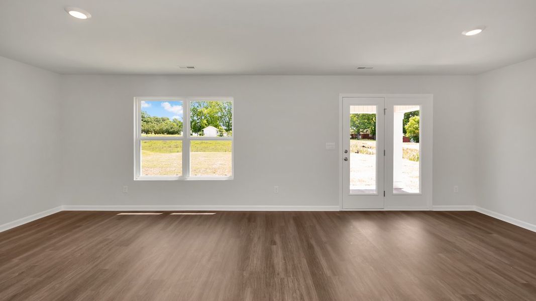 Representative unfurnished interior of a home built from the Freeport by D.R. Horton in Bailey Park, Fayetteville (Image 13). Representative unfurnished interior of a home built from the Freeport by D.R. Horton in Bailey Park, Fayetteville (Image 13).