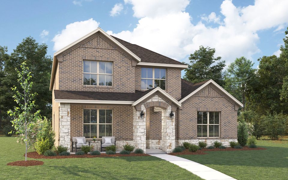 The Lavon - Old World with Stone Elevation The Lavon - Old World with Stone Elevation