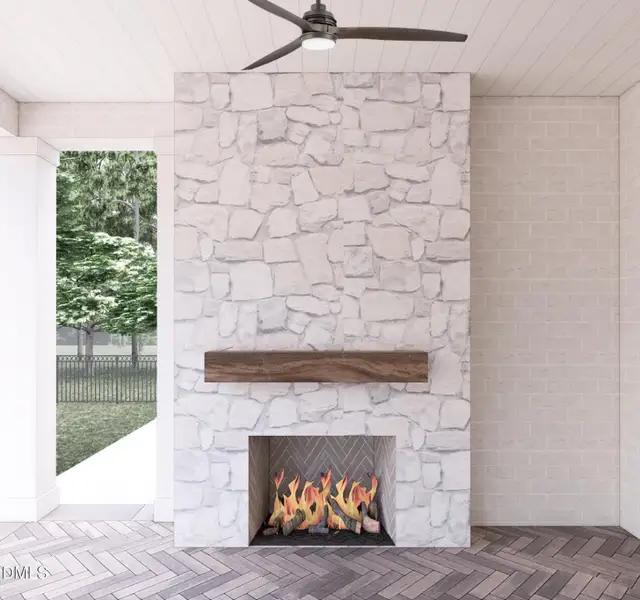 The Westbrook outdoor fireplace The Westbrook outdoor fireplace