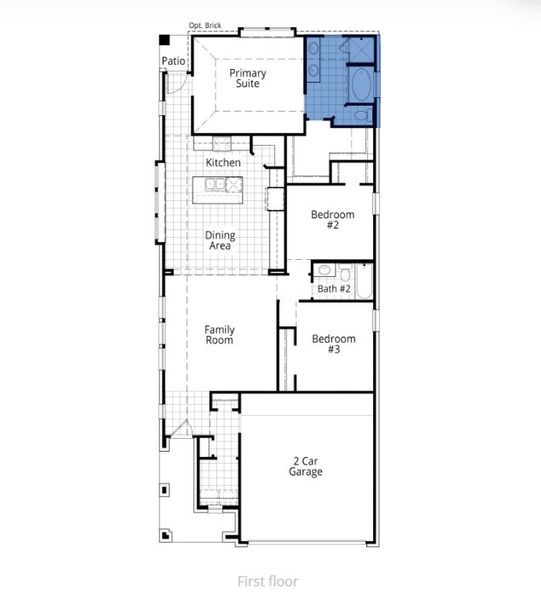 2D floor plan layout for the Carlton Plan by Highland Homes in Jubilee: 40ft. lots, Hockley, TX (Image 5). 2D floor plan layout for the Carlton Plan by Highland Homes in Jubilee: 40ft. lots, Hockley, TX (Image 5).