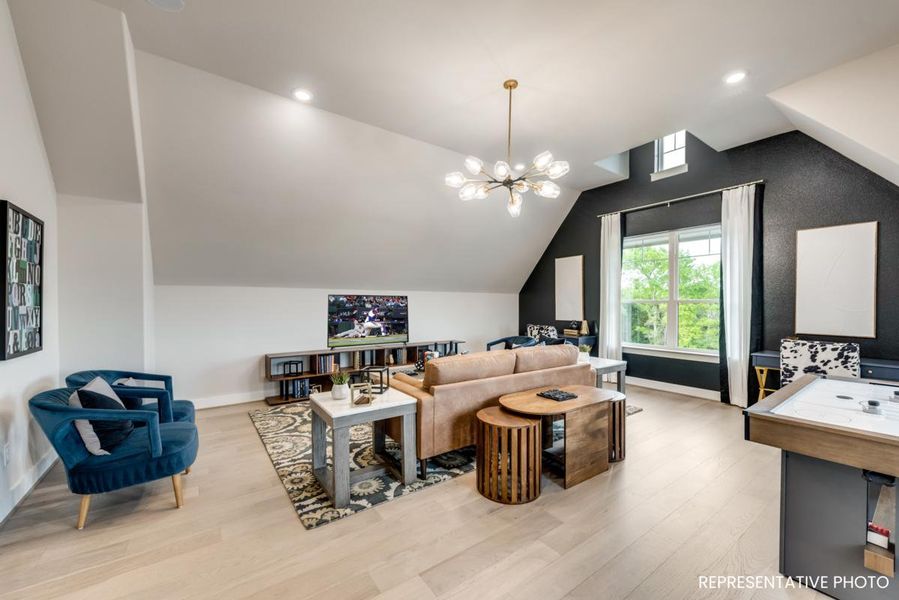 Furnished interior view inside a new home in Creekside at Elevon, Lavon (Image 15).