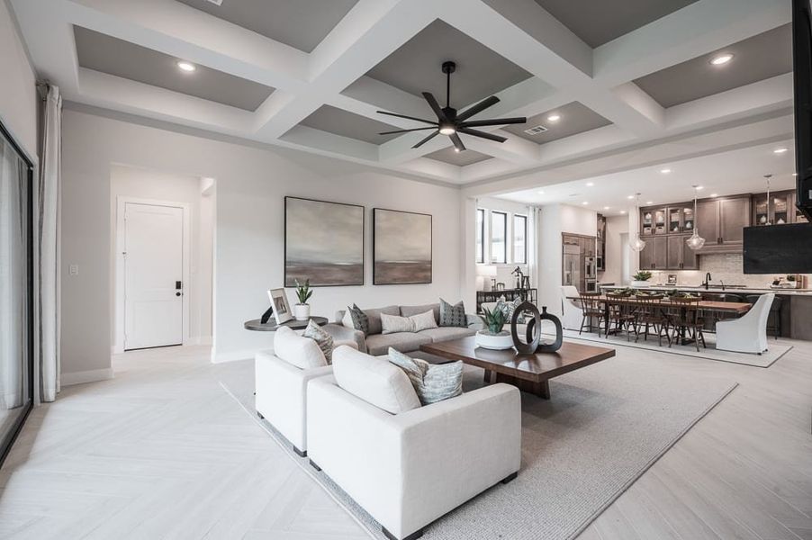 Representative furnished interior of a home built from the Carignan by Tri Pointe Homes in Legacy Grove, Montgomery (Image 40).