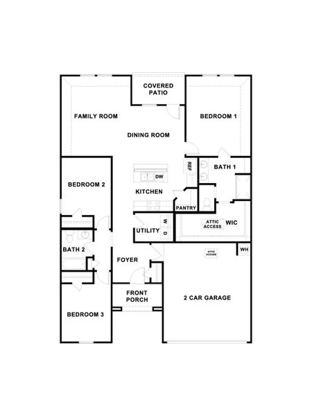 2D floor plan layout of this home in Bollinger, Maxwell, TX (Image 4).