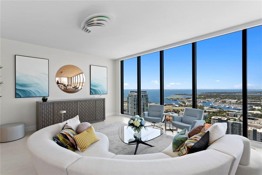 Furnished interior view inside a new home in , St. Petersburg (Image 14).