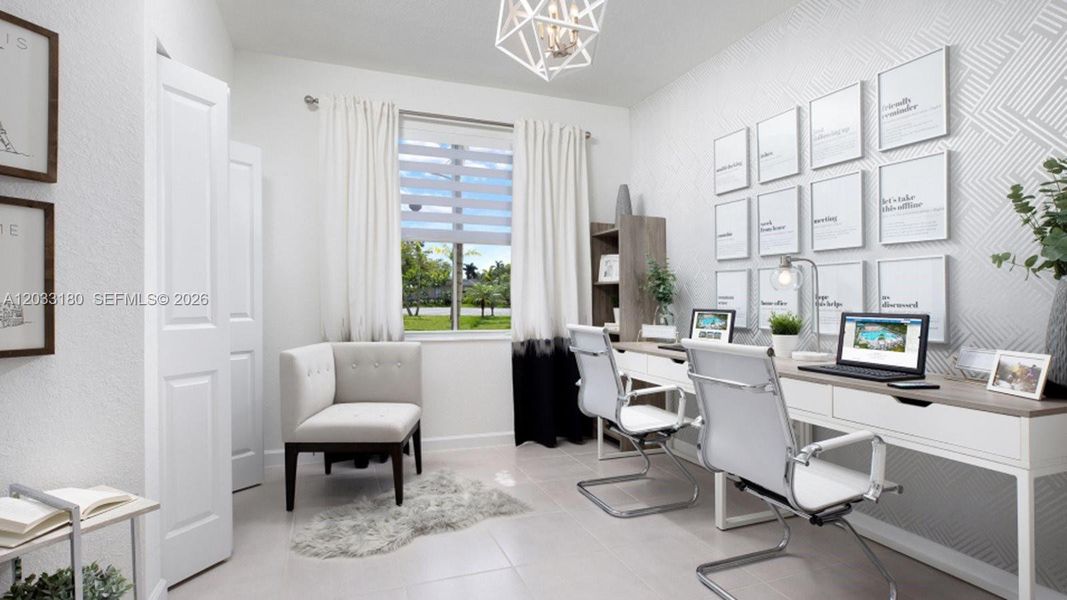 Furnished interior view inside a new home in Altamira, Homestead (Image 7). Furnished interior view inside a new home in Altamira, Homestead (Image 7).