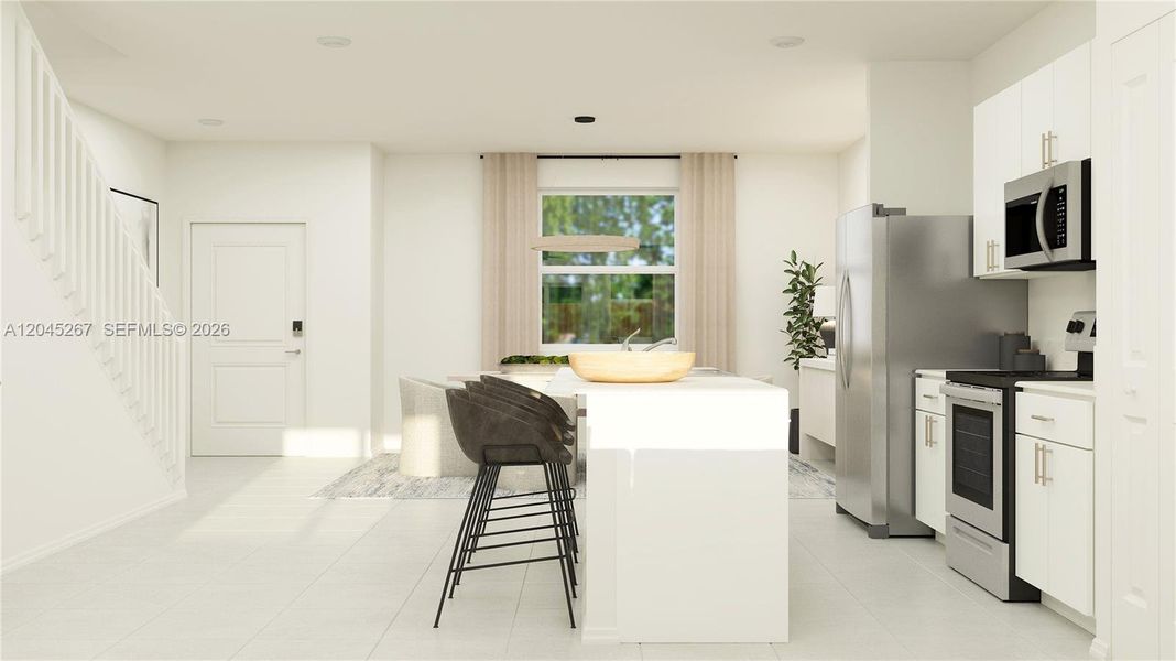 Furnished interior view inside a new home in Le Jardine, Florida City (Image 4).