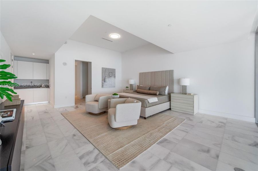 Furnished interior view inside a new home in , Miami (Image 18).