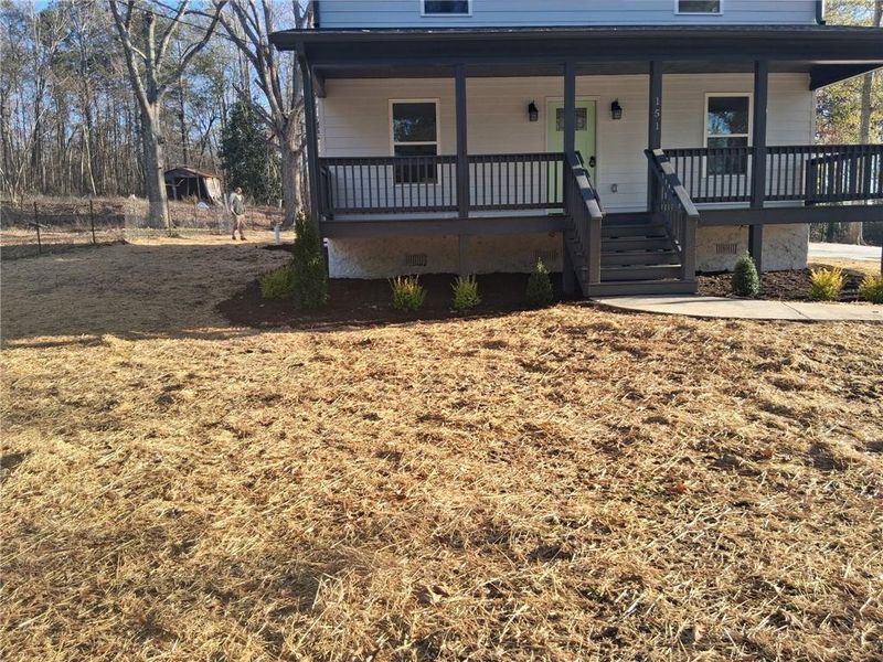 Exterior details and patio area of a home in , Toccoa (Image 29).