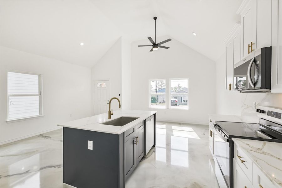 Furnished interior view inside a new home in Bridgeland, Cypress (Image 9).