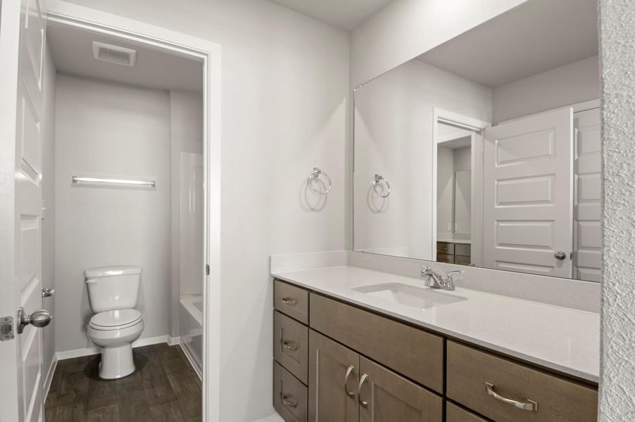 Furnished interior view inside a new home in Edgebrooke, Pflugerville (Image 9). Furnished interior view inside a new home in Edgebrooke, Pflugerville (Image 9).