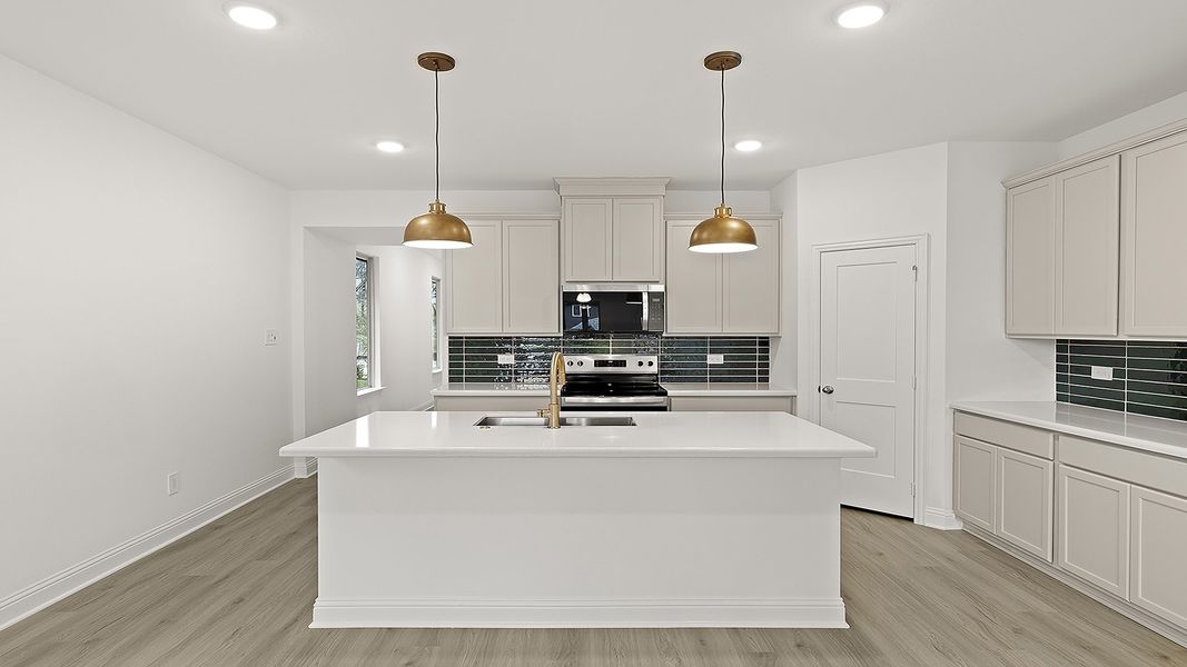 Furnished interior view inside a new home in Keeneland 40s, Aubrey (Image 6).