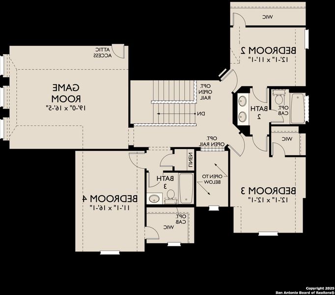 2D floor plan layout of this home in , Schertz, TX (Image 4).