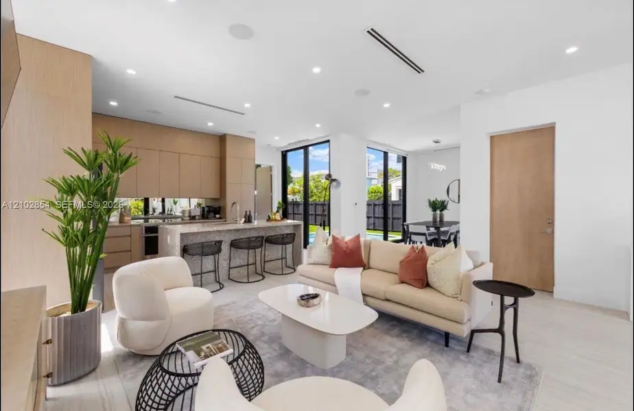 Furnished interior view inside a new home in , Miami (Image 12).